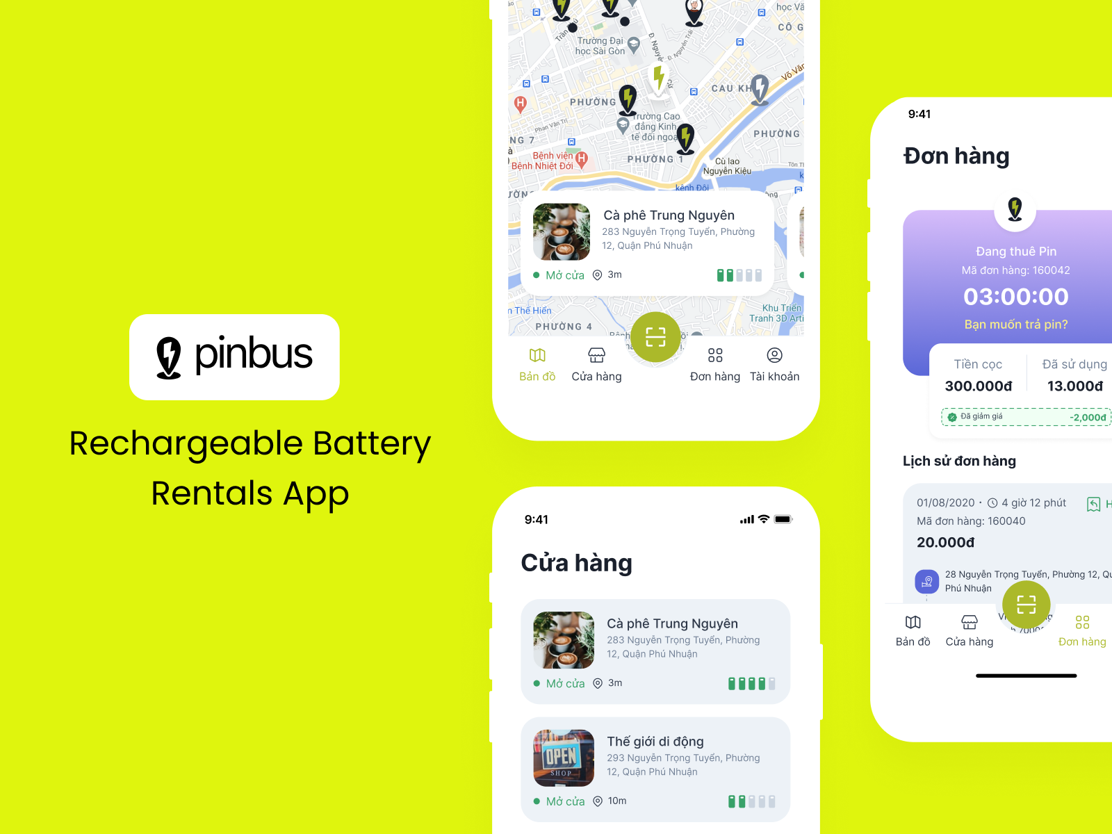 Pinbus — Rechargeable Battery Rentals App cover